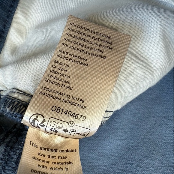 NWT Pilcro Anthropologie High-Rise Skinny Stretch Corduroy Pants Blue Sz 34 Tall - Picture 13 of 14